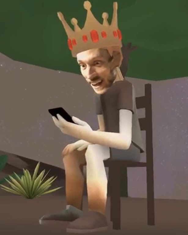 King of the internet. Self-appointed.